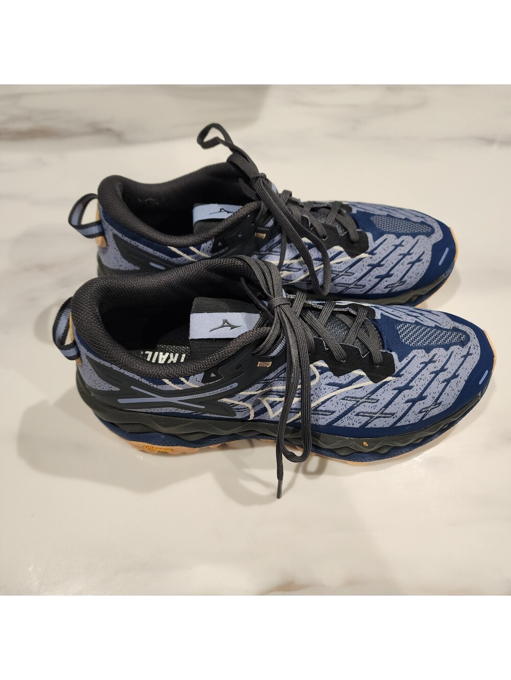 Mizuno Wave Running Shoes Men’s Size 9.5 Blue Black Athletic Sneakers